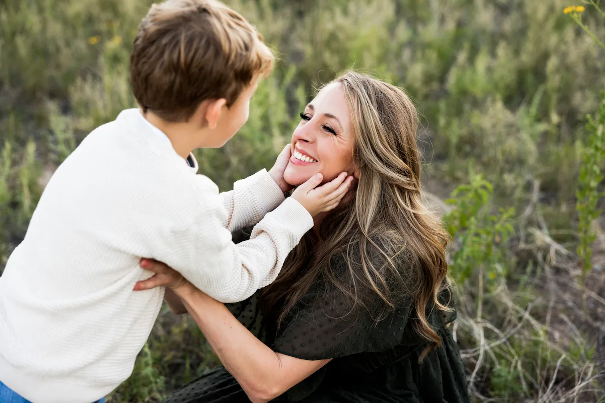 Bethany, local woodworker and owner of beth & co. woodworks in Sierra Vista, AZ, with her son